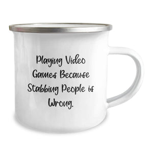 Funny Gaming Humor Playing Video Games Gifts for Men - Camping Mug, Funny Quote, Perfect Graduation Unique Gifts from Family