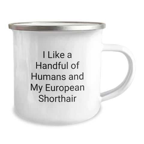Image of European Shorthair Cat Lover's Camping Mug, Funny Quote Gifts from Friends, Unique Graduation Gifts for Men, Women, Family, Friends, and Coworkers - Image 2