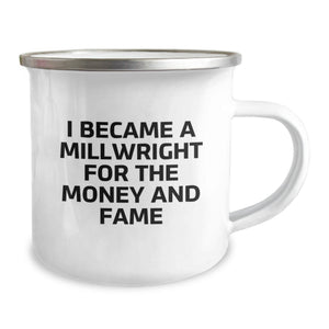 Funny Millwright Gifts for Him, Unique Camping Mug for Graduation from Friends