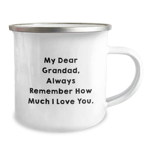 Funny Grandad Camping Mug Gifts for Him, Always Remember How Much I Love You. - Unique Christmas Memorable Presents from Family