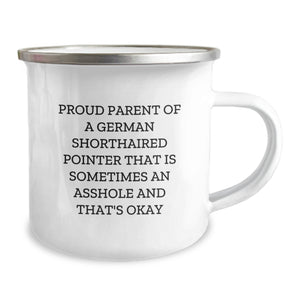 Funny German Shorthaired Pointer Dog Gifts from Family - Proud Parent Camping Mug for Graduation or Just Because