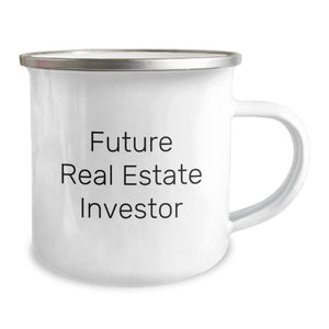 Gifts from Family for Future Real Estate Investor - Funny Camping Mug, Real Estate Investor Graduation Unique Gifts, Stainless Steel with Enamel Finish