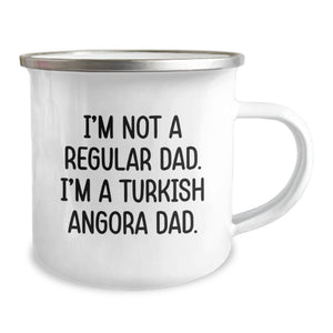 Turkish Angora Cat Dad Gifts for Men from Family, Unique Camping Mug for Graduation