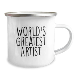 World's Greatest Artist Funny Camping Mug Gifts for Artist from Family, Unique Graduation Gifts