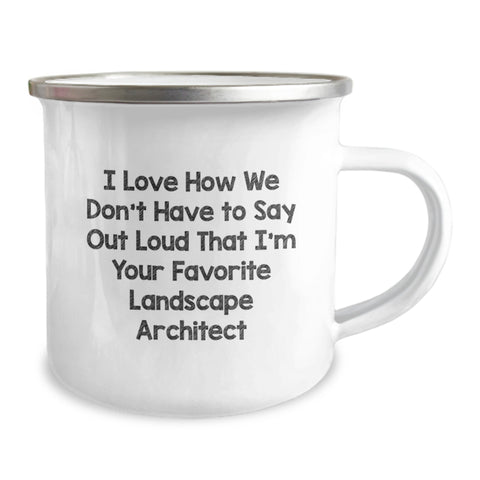 Image of Funny Landscape Architect Gifts from Friends, Unique Camping Mugs for Men, Women, or Family - 'I Love How We Don't Have To Say Out Loud That I'm Your Favorite Landscape Architect' - Image 2