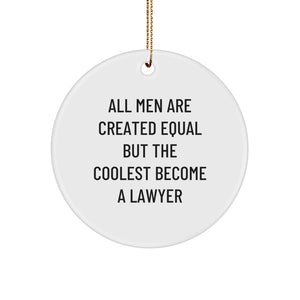 Funny Lawyer Circle Ornament Gifts from Men, Gifts for Lawyer, Christmas Unique - Image 1