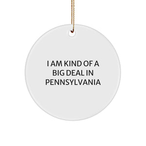 I Am Kind Of A Prime Selection In Pennsylvania Circle Ornament, Gifts from Friends to Family, Christmas Unique Gifts - Image 1