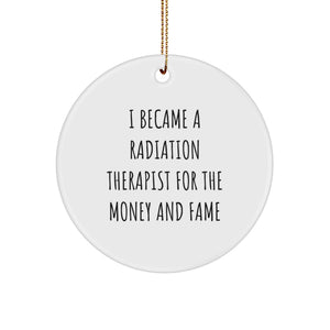 Radiation Therapist Gifts from Friends for Men and Women - Funny Circle Ornament for Christmas Unique Presents - Image 1
