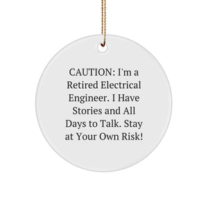 Funny Electrical Engineer Gifts from Friends, Unique Christmas Unique Circle Ornaments for Men - Image 1