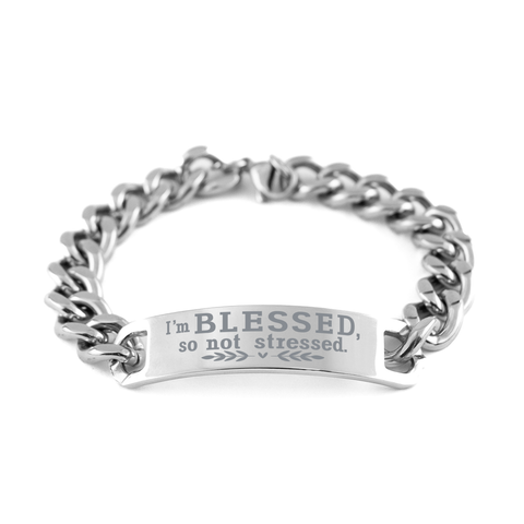 Image of Motivational Christian Stainless Steel Bracelet, I – front view