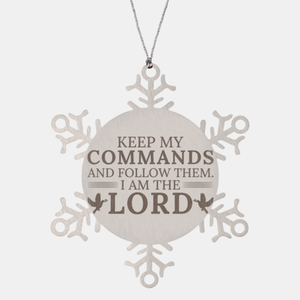 Motivational Christian Stainless Steel Bracelet, Keep my commands and follow them. I am the Lord., Inspirational Christmas , Family, Anniversary  Gifts For Christian Men, Women, Girls & Boys