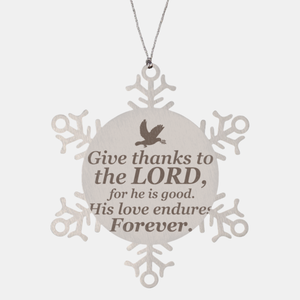Motivational Christian Stainless Steel Bracelet, I Give thanks to the Lord, for he is good. His love endures forever., Inspirational Christmas , Family, Anniversary  Gifts For Christian Men, Women, Girls & Boys
