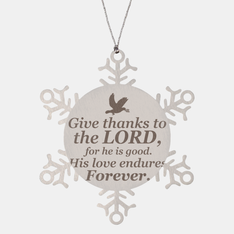 Image of Motivational Christian Stainless Steel Bracelet, I Give thanks to the Lord, for he is good. His love endures forever., Inspirational Christmas , Family, Anniversary  Gifts For Christian Men, Women, Girls & Boys