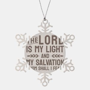 Motivational Christian Stainless Steel Bracelet, The Lord is my light and my salvation