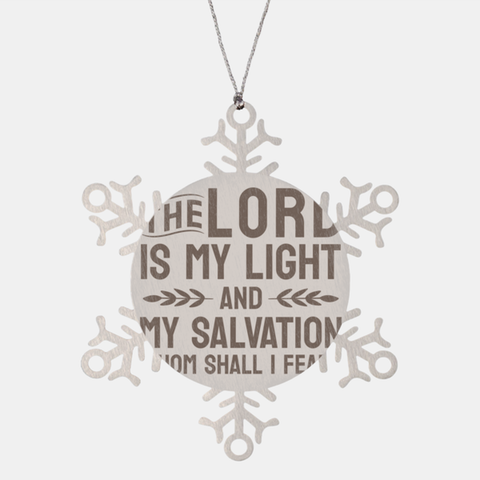 Image of Motivational Christian Stainless Steel Bracelet, The Lord is my light and my salvation