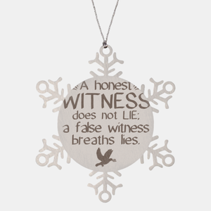 Motivational Christian Stainless Steel Bracelet, A honest witness does not lie; a false witness breaths lies., Inspirational Christmas , Family, Anniversary  Gifts For Christian Men, Women, Girls & Boys