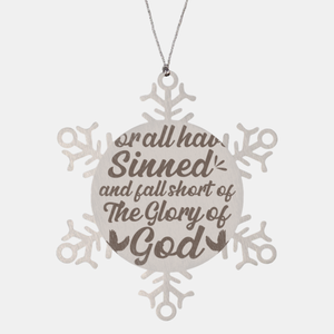 Motivational Christian Stainless Steel Bracelet, For all have sinned and fall short of the glory of God., Inspirational Christmas , Family, Anniversary  Gifts For Christian Men, Women, Girls & Boys