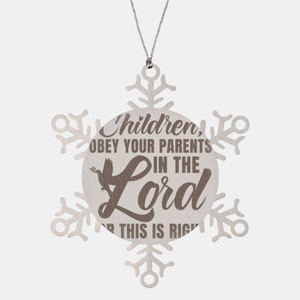 Motivational Christian Stainless Steel Bracelet, Children, obey your parents in the Lord, for this is right., Inspirational Christmas , Family, Anniversary  Gifts For Christian Men, Women, Girls & Boys