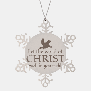 Motivational Christian Stainless Steel Bracelet, Let the word of Christ dwell in you richly., Inspirational Christmas , Family, Anniversary  Gifts For Christian Men, Women, Girls & Boys