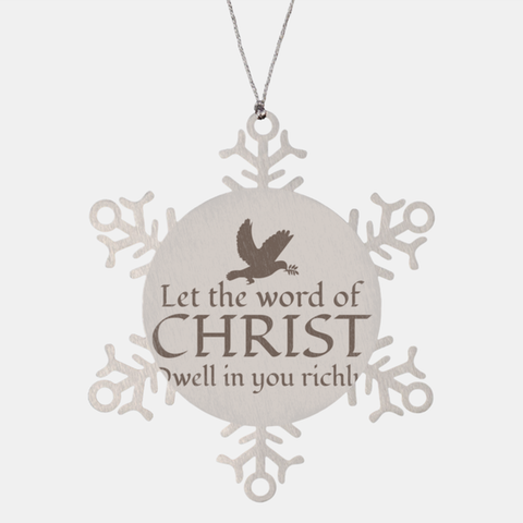 Image of Motivational Christian Stainless Steel Bracelet, Let the word of Christ dwell in you richly., Inspirational Christmas , Family, Anniversary  Gifts For Christian Men, Women, Girls & Boys