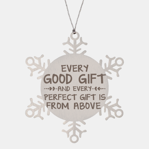 Motivational Christian Stainless Steel Bracelet, Every good gift and every perfect gift is from above., Inspirational Christmas , Family, Anniversary  Gifts For Christian Men, Women, Girls & Boys