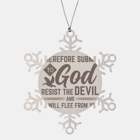 Image of Motivational Christian Stainless Steel Bracelet, Therefore submit to God. Resist the devil and he will flee from you., Inspirational Christmas , Family, Anniversary  Gifts For Christian Men, Women, Girls & Boys