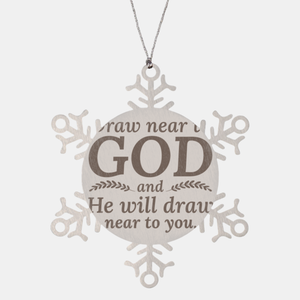 Motivational Christian Stainless Steel Bracelet, Draw near to God and He will draw near to you., Inspirational Christmas , Family, Anniversary  Gifts For Christian Men, Women, Girls & Boys