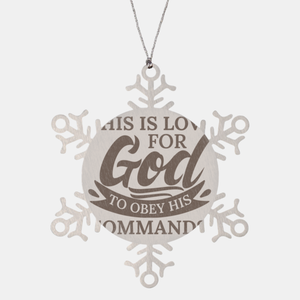 Motivational Christian Stainless Steel Bracelet, This is love for God: to obey his commands., Inspirational Christmas , Family, Anniversary  Gifts For Christian Men, Women, Girls & Boys