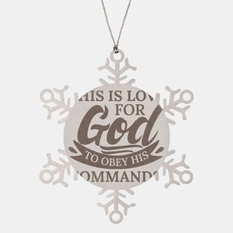 Image of Motivational Christian Stainless Steel Bracelet, This is love for God: to obey his commands., Inspirational Christmas , Family, Anniversary  Gifts For Christian Men, Women, Girls & Boys