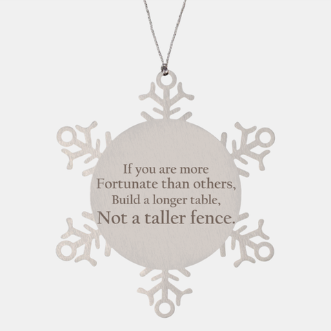 Image of Motivational Christian Stainless Steel Bracelet, If you are more fortunate than others, build a longer table, not a taller fence., Inspirational Christmas , Family, Anniversary  Gifts For Christian Men, Women, Girls & Boys
