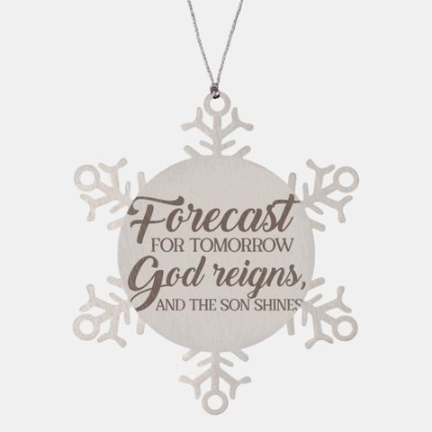 Image of Motivational Christian Stainless Steel Bracelet, Forecast for tomorrow: God reigns, and the Son shines., Inspirational Christmas , Family, Anniversary  Gifts For Christian Men, Women, Girls & Boys