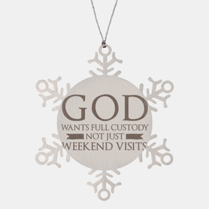 Motivational Christian Stainless Steel Bracelet, God wants full custody, not just weekend visits., Inspirational Christmas , Family, Anniversary  Gifts For Christian Men, Women, Girls & Boys