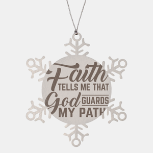 Motivational Christian Stainless Steel Bracelet, Faith tells me that God guards my path., Inspirational Christmas , Family, Anniversary  Gifts For Christian Men, Women, Girls & Boys