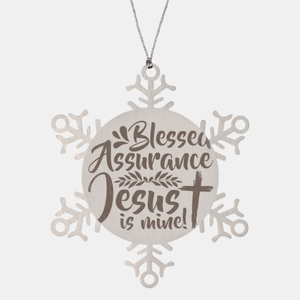 Motivational Christian Stainless Steel Bracelet, Blessed Assurance, Jesus Is Mine!, Inspirational Christmas , Family, Anniversary  Gifts For Christian Men, Women, Girls & Boys