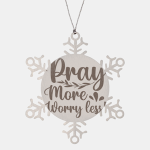 Motivational Christian Stainless Steel Bracelet, Pray more, worry less!, Inspirational Christmas , Family, Anniversary  Gifts For Christian Men, Women, Girls & Boys