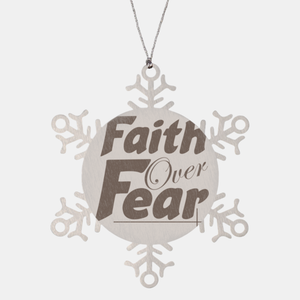 Motivational Christian Stainless Steel Bracelet, Faith over Fear, Inspirational Christmas , Family, Anniversary  Gifts For Christian Men, Women, Girls & Boys