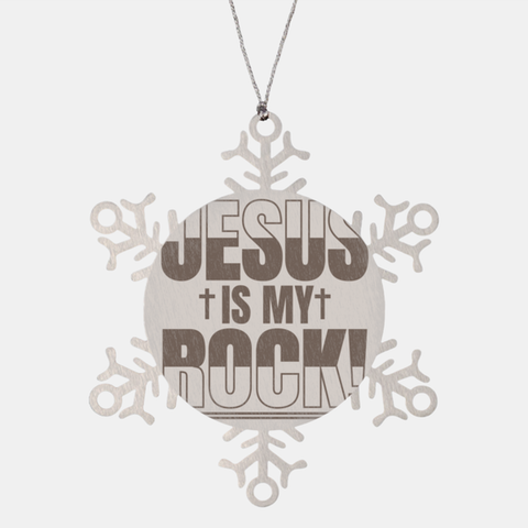 Image of Motivational Christian Stainless Steel Bracelet, Jesus Is My Rock!, Inspirational Christmas , Family, Anniversary  Gifts For Christian Men, Women, Girls & Boys