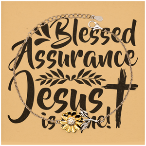 Motivational Christian Stainless Steel Bracelet, Blessed Assurance, Jesus Is Mine!, Inspirational Christmas , Family, Anniversary  Gifts For Christian Men, Women, Girls & Boys