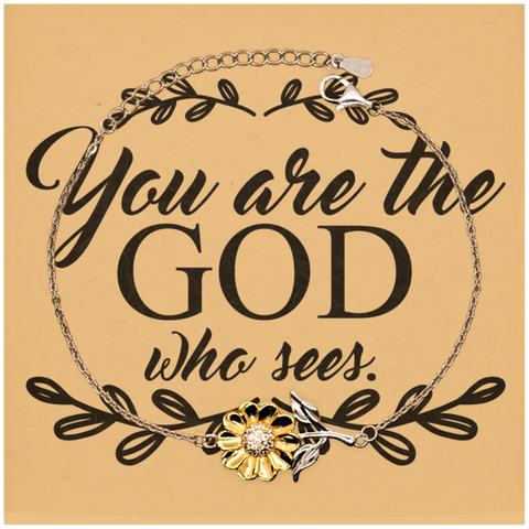 Image of Motivational Christian Stainless Steel Bracelet, You are the God who sees, Inspirational Christmas , Family, Anniversary  Gifts For Christian Men, Women, Girls & Boys