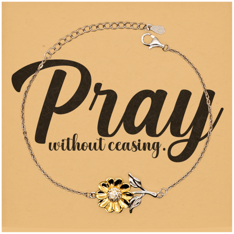 Image of Motivational Christian Stainless Steel Bracelet, Pray without ceasing. , Inspirational Christmas , Family, Anniversary  Gifts For Christian Men, Women, Girls & Boys