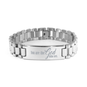 Motivational Christian Stainless Steel Bracelet, You are the God who sees, Inspirational Christmas , Family, Anniversary  Gifts For Christian Men, Women, Girls & Boys
