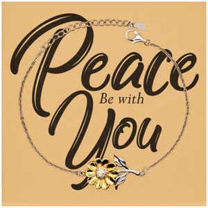 Motivational Christian Stainless Steel Bracelet, Peace Be with You, Inspirational Christmas , Family, Anniversary  Gifts For Christian Men, Women, Girls & Boys