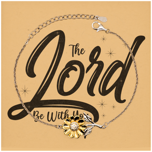 Motivational Christian Stainless Steel Bracelet, The Lord Be with You, Inspirational Christmas , Family, Anniversary  Gifts For Christian Men, Women, Girls & Boys