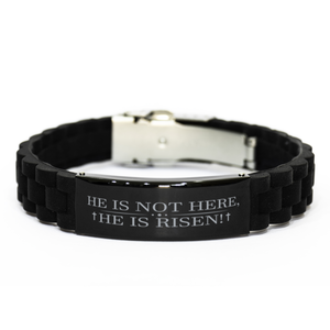 Motivational Christian Bracelet, He is not here, he is risen! , Inspirational Christmas , Family, Anniversary  Gifts For Christian Men, Women, Girls & Boys