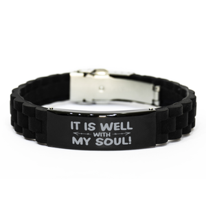 Motivational Christian Bracelet, It Is Well with My Soul!, Inspirational Christmas , Family, Anniversary  Gifts For Christian Men, Women, Girls & Boys