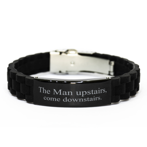 Motivational Christian Bracelet, The Man upstairs, came downstairs., Inspirational Christmas , Family, Anniversary  Gifts For Christian Men, Women, Girls & Boys