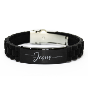 Motivational Christian Bracelet, I was going to waste, but Jesus recycled me., Inspirational Christmas , Family, Anniversary  Gifts For Christian Men, Women, Girls & Boys