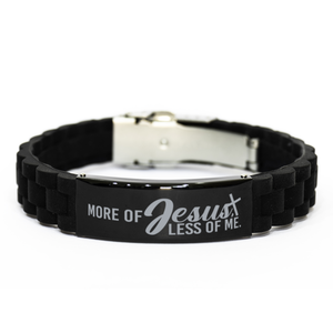 Motivational Christian Bracelet, More of Jesus, less of me., Inspirational Christmas , Family, Anniversary  Gifts For Christian Men, Women, Girls & Boys