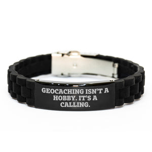 Funny Geocaching Gifts - Glide lock Clasp Bracelet, Geocaching Isn't A Hobby. It's A Calling, Perfect for Geocaching Mom - Mother's Day Unique Gifts from Men - Image 1