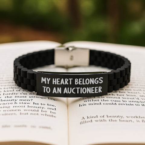 Image of Inspiring Gifts from Friends to Auctioneer Lovers - Funny Quote Glide lock Clasp Bracelet for Birthday Unique Presents - Image 2